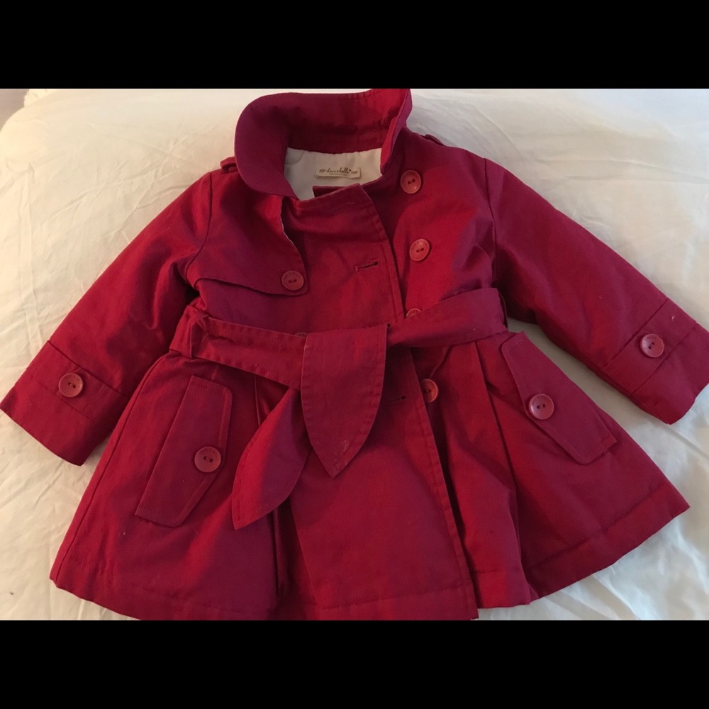 Dave & Bella burgundy trench coat.